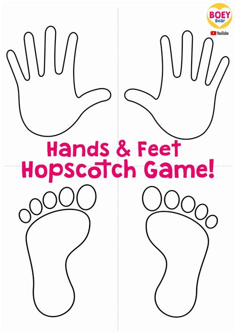 Hand And Feet Hopscotch Printable